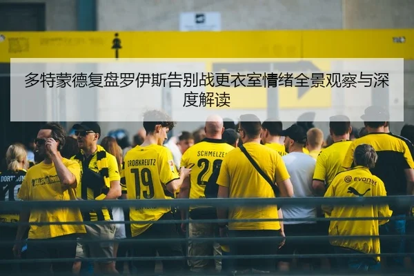 多特蒙德复盘罗伊斯告别战更衣室情绪全景观察与深度解读